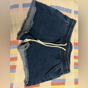 Drawstring Jean Shorts